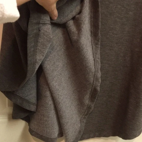 Taupe Poncho with Faux Fur Trim & Pom Poms - Picture 5 of 8